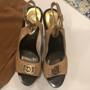 Micheal Kors shoes Patton leather with wedge heels